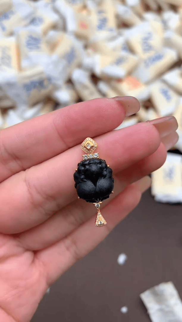 【闪购商品】翡翠挂件18K金镶嵌一