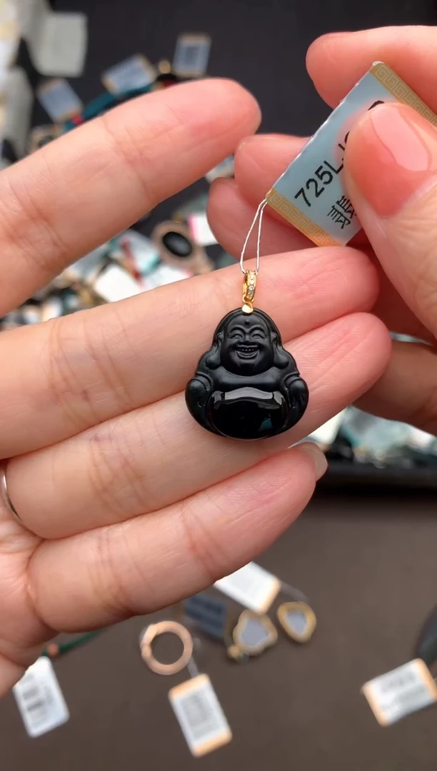 【闪购商品】翡翠挂件18K金镶嵌 一