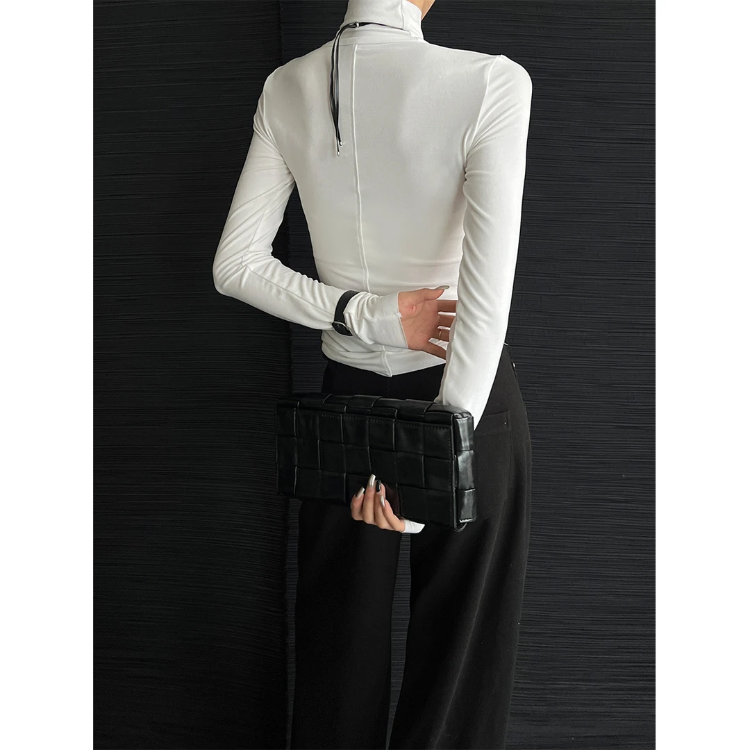 12.09  P1209T3487  百搭堆堆领打底衫女修身显瘦款保暖纯色内搭