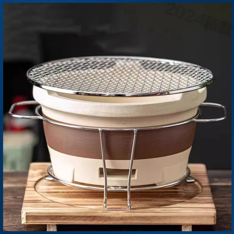 老式烧烤炉围炉煮茶家用户外木炭打边炉火炉子碳烤炉室内炭炉泥炉