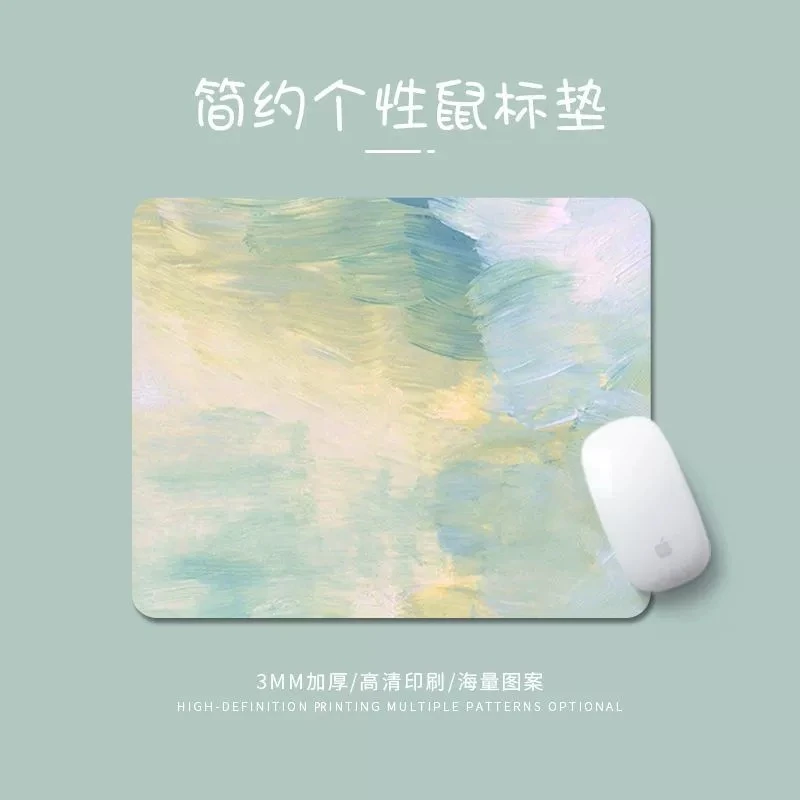 简约小清新鼠标垫防滑桌面办公笔记本垫子护腕耐脏创意可爱滑鼠垫