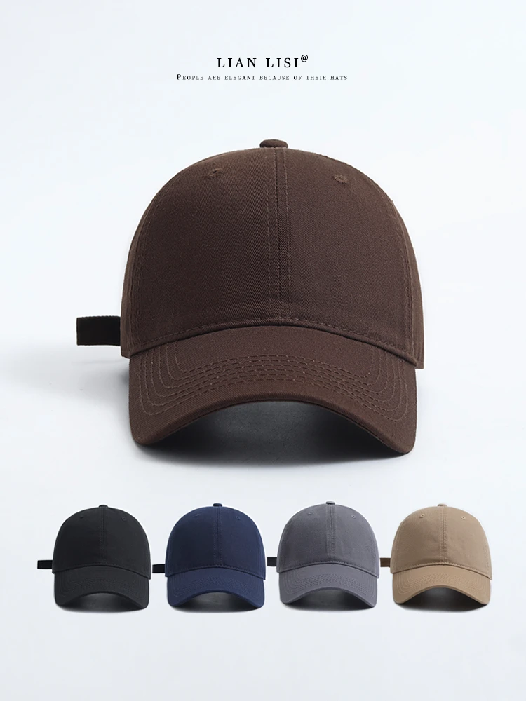 加大纯色帽子女ins韩版圆脸春夏黑色百搭棒球帽时尚潮流鸭舌帽男