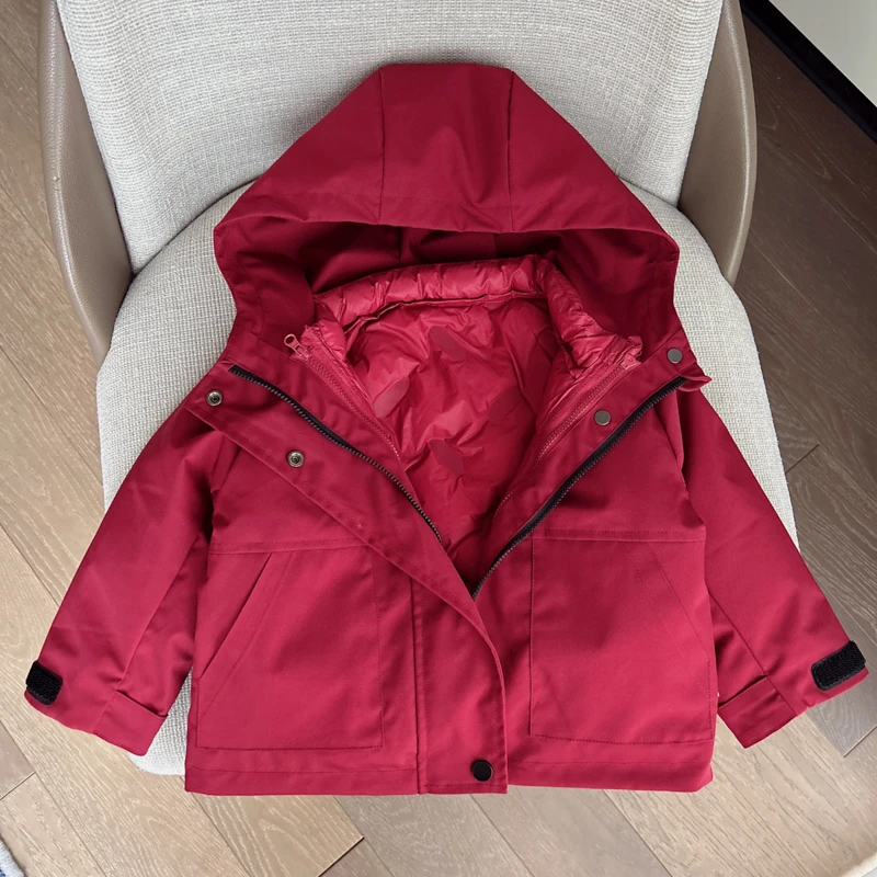 【三防两件套冲锋羽绒服 小洛妈咪】婴儿童羽绒服男女宝宝秋冬装K15