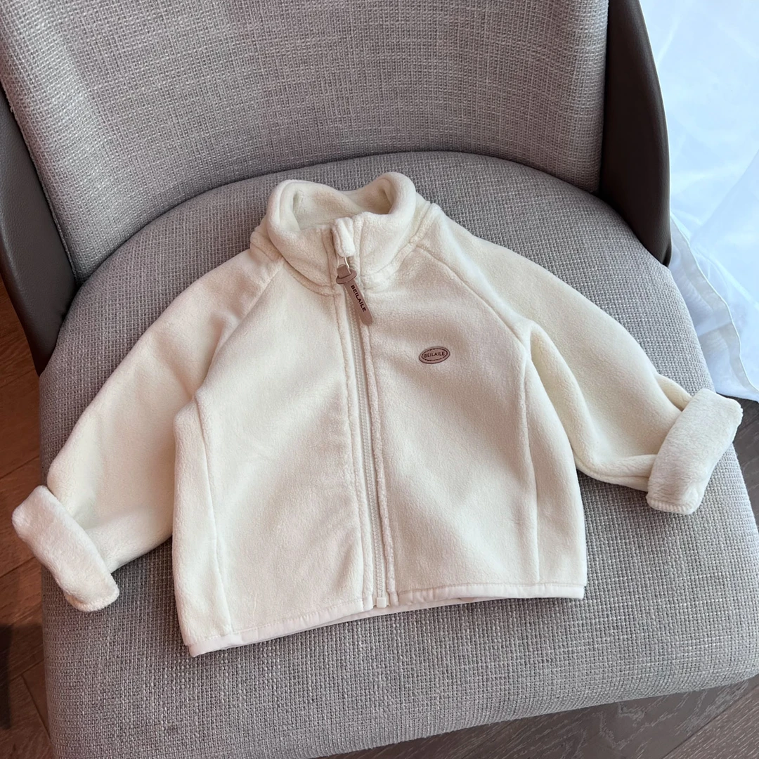 【撸猫绒 柔软细腻】婴儿童上衣服男童宝宝开衫秋冬装外套保暖H16