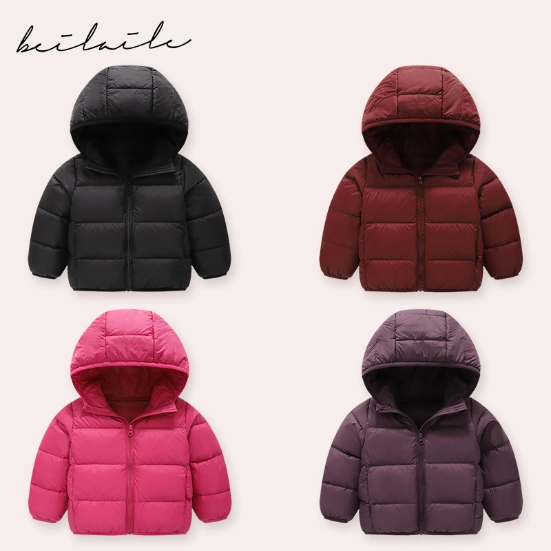 【三防带帽轻羽绒外套 小乐妈咪】婴儿童羽绒服男女宝宝轻羽绒外套