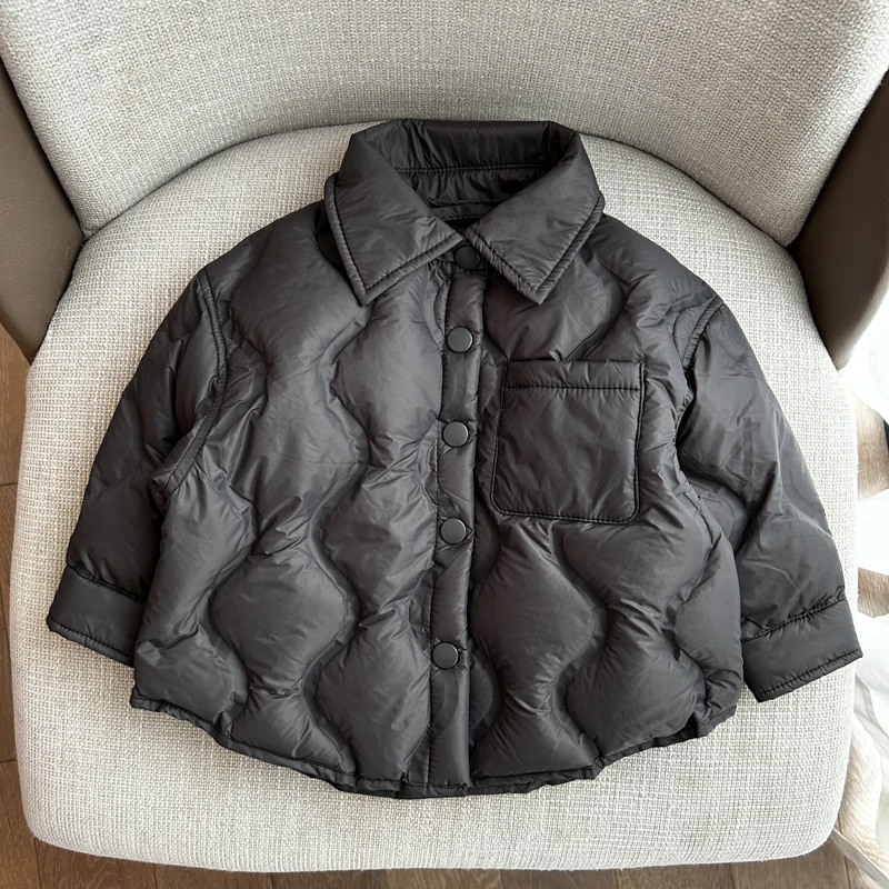 【衬衫羽绒外套】婴儿童连体衣服宝宝羽绒拜年秋冬白鸭绒i27