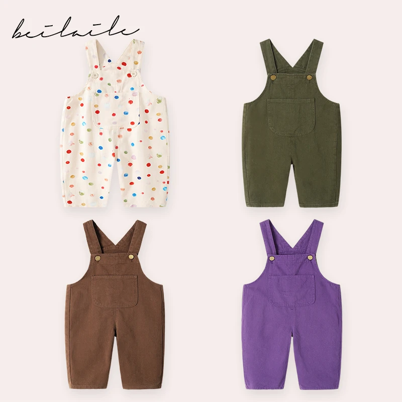 【新品牛仔背带裤】婴儿童连体背带裤衣服宝宝秋装秋季洋气BWZ40271