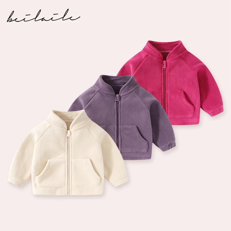 【柏莉绒外套 小乐妈咪】宝宝保暖上衣儿童外套男女童洋气秋衣j11