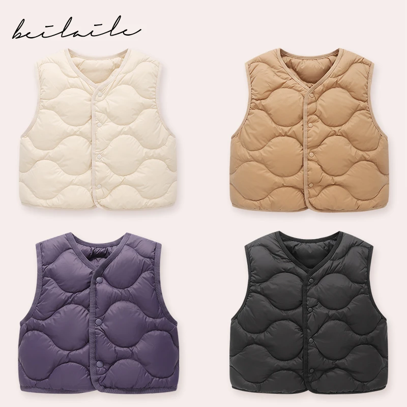 【羽绒马甲】【杜邦三防】婴儿童衣服宝宝羽绒上衣秋冬马甲外套冬季