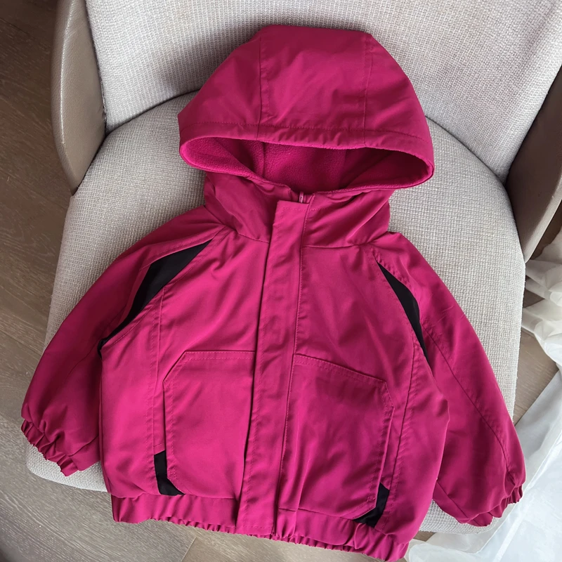 【加绒三防冲锋外套】婴儿衣服男童卫衣秋冬小童上衣J25