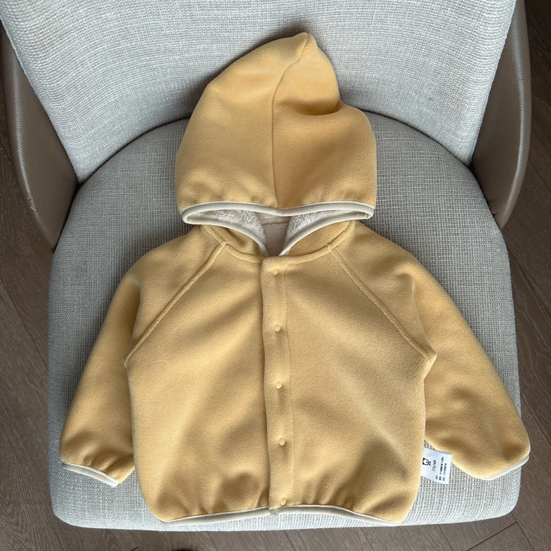 【巫师帽柏莉绒外套 小乐妈咪】宝宝保暖上衣儿童外套女童洋气衣K22