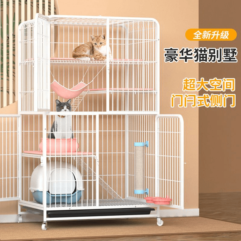 成年猫笼子特价三层超大号猫别墅家用猫咪笼猫舍小型幼猫笼带厕所