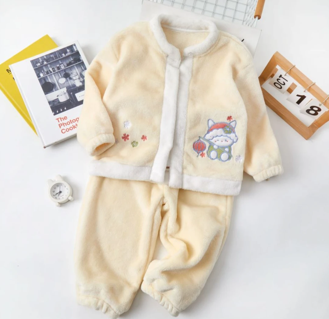 SP0158奶黄柠檬甜心抗静电宝宝洋气家居服秋季套装