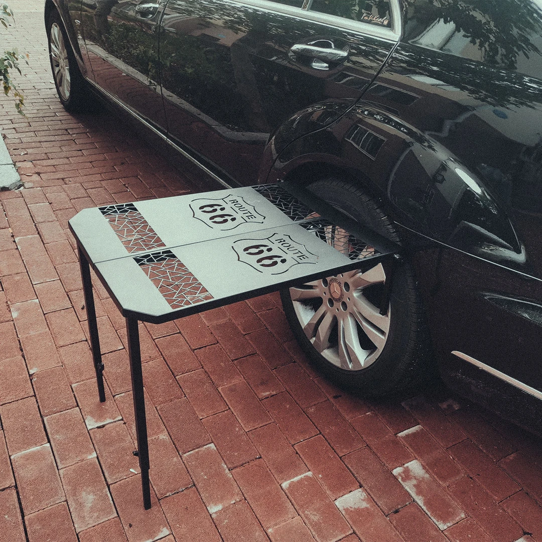 户外露营自驾游便捷式轮胎折叠桌便携式便携折叠桌子桌子