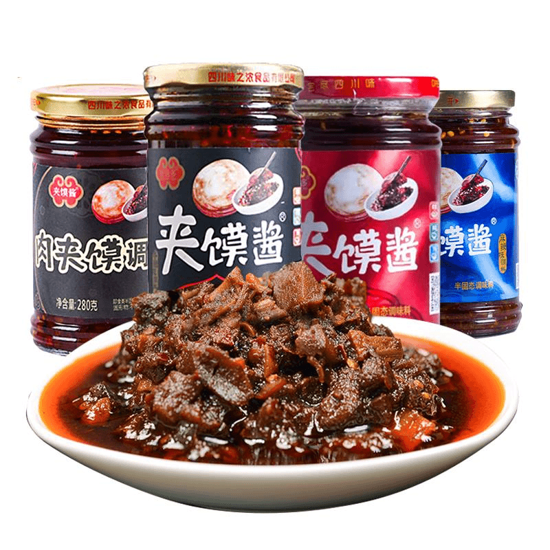 囧仙子 好运多夹馍酱香辣肉夹馍馒头酱拌饭酱香菇酱辣椒酱下饭菜笋1g