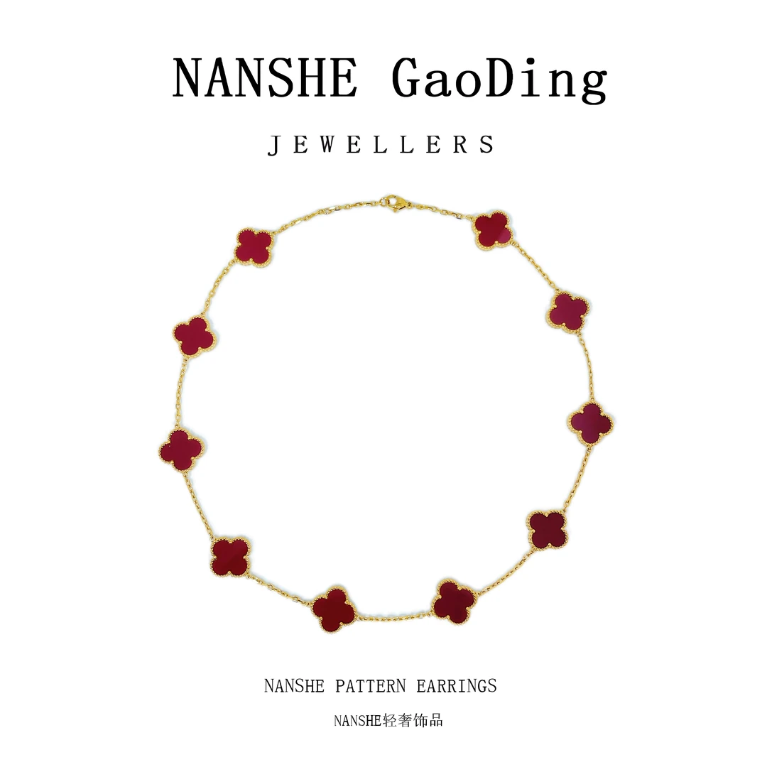 NANSHE/南奢  红色十花时尚百搭气质项链
