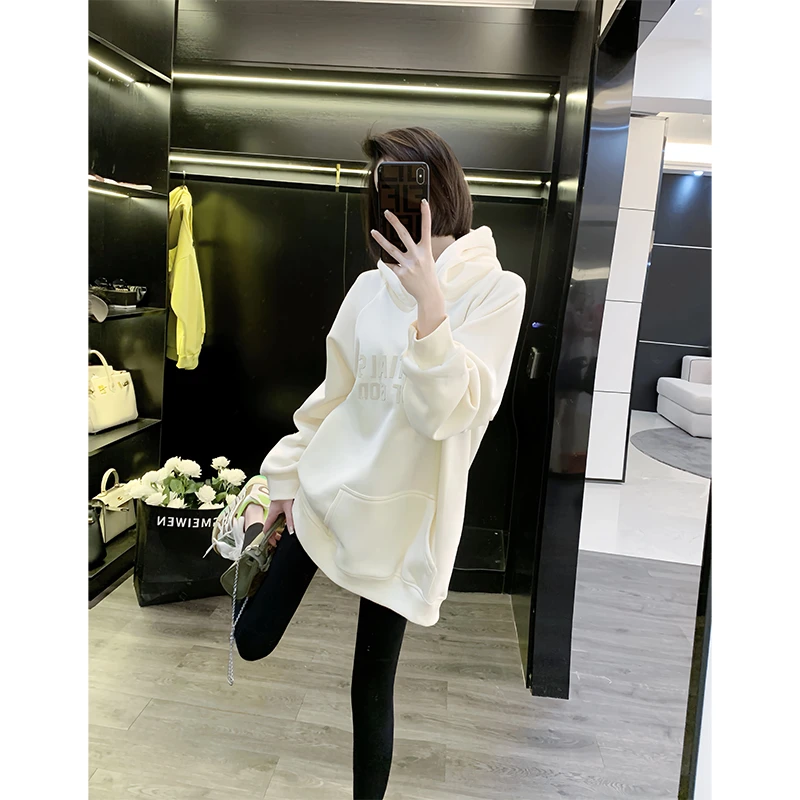 美式连帽卫衣女春秋款2025新款宽松复古潮牌帽衫巨好看上衣外套