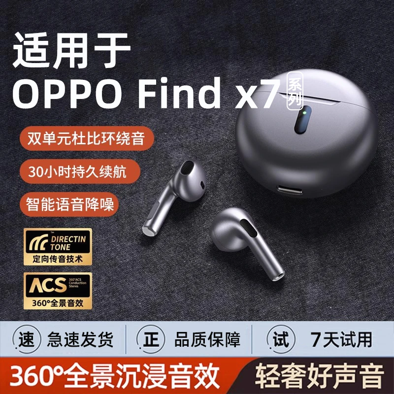 适用OPPOFindx7半入耳蓝牙耳机ultra无线高音质高档超长续航拉拓