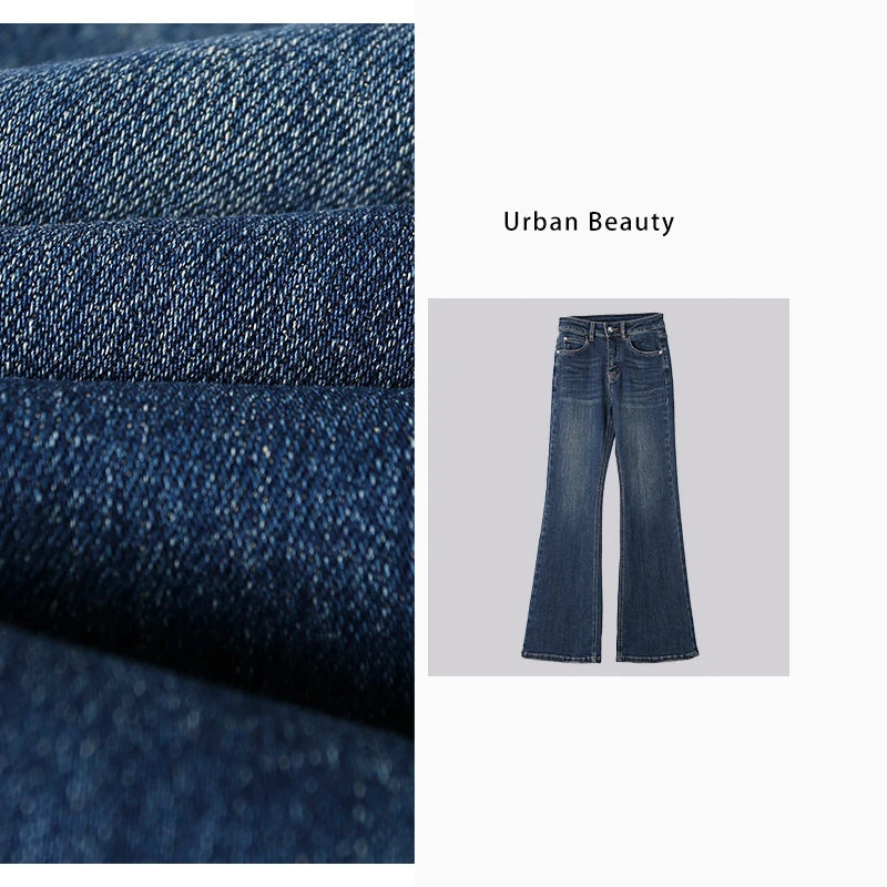 春季春秋修身秋季宽松微喇显瘦高腰直筒复古牛仔裤网红同款DF6650