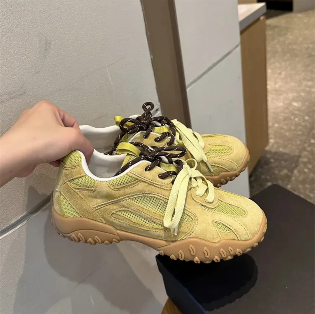 德训鞋复古新款网面透气百搭跑步阿甘鞋