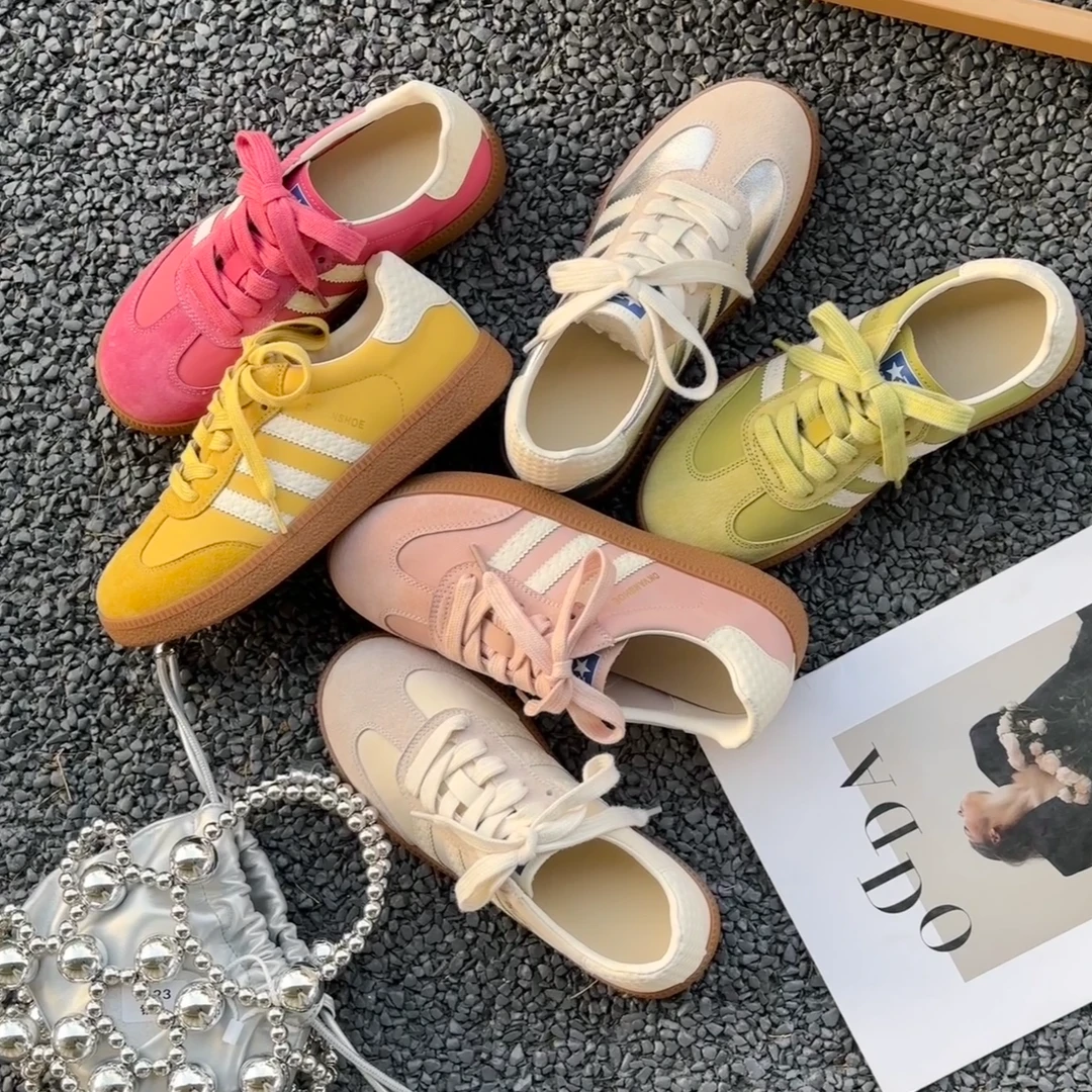 新款~经典德训鞋时髦百搭时尚平底韩版休闲女鞋