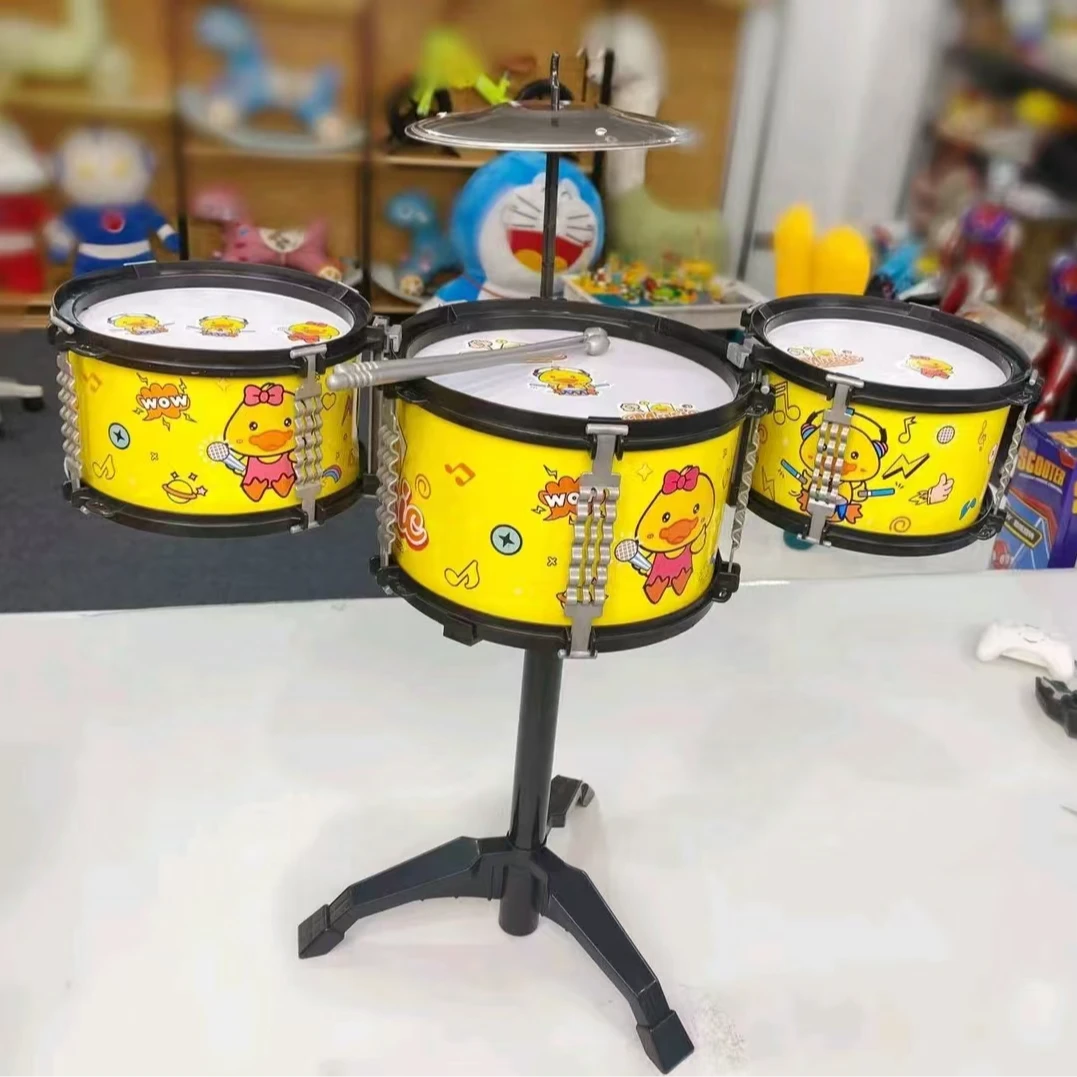 小黄鸭 架子鼓送2鼓槌（款式随机电商盒发货）