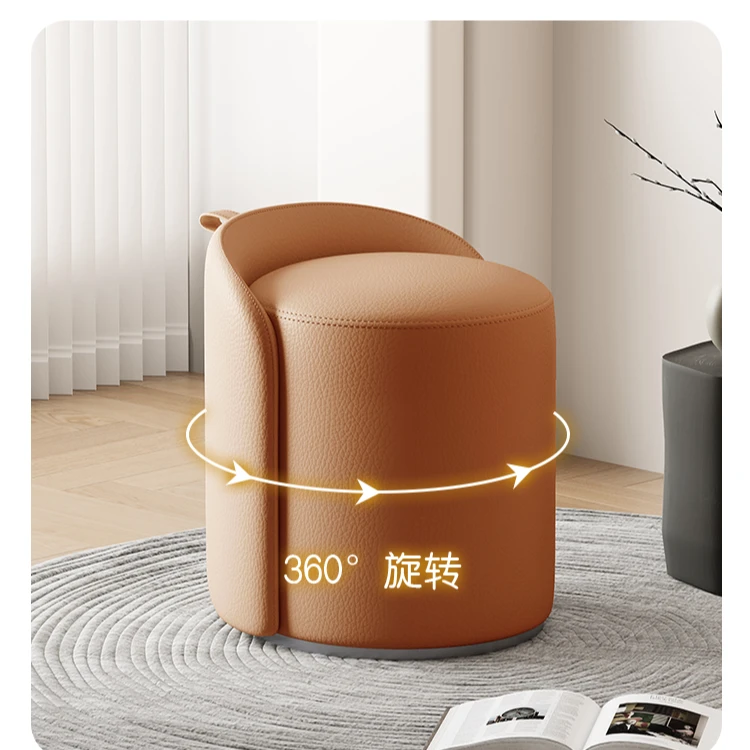 旋转梳妆凳卧室轻奢网红简约女生美甲店化妆椅家用小靠背凳化妆凳