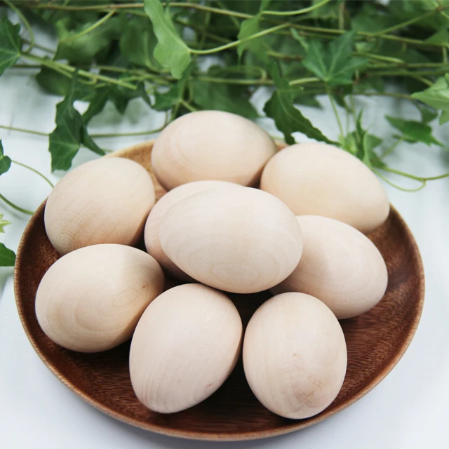实心假鸡蛋仿真鸡蛋模型蛋木玩具鸭蛋假蛋儿童道具守护装饰摆件