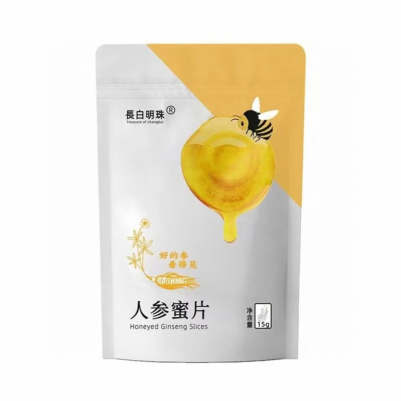 【高途佳品】长白山特产人参蜜片15g/袋新鲜园参切片直邮营养滋补