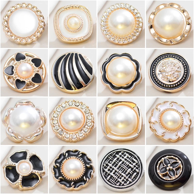 珍珠纽扣高档羊绒大衣女衣服扣子小香风毛衣装饰钮扣高端开衫精致