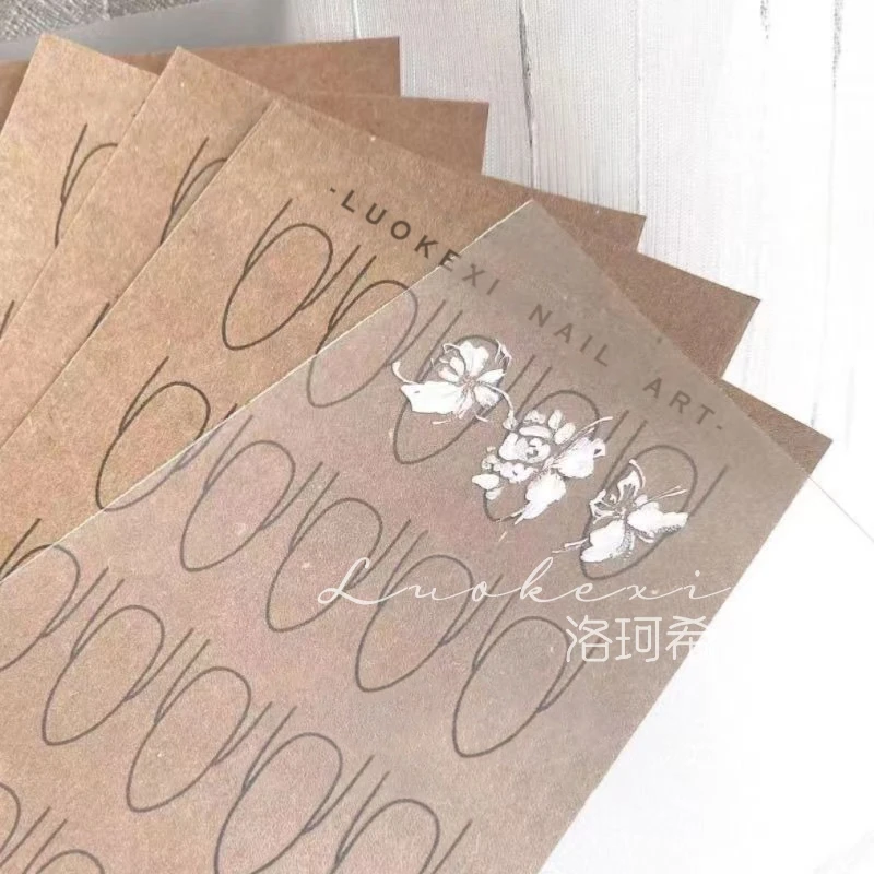 美甲练习卡纸双面可用水彩练习纸磨砂高透可擦拭甲型卡