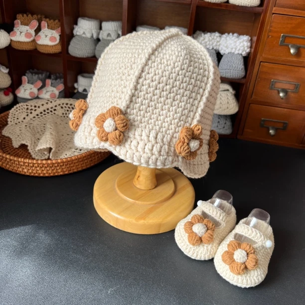 宝贝琳手作钩织宝宝泡芙花套装材料包