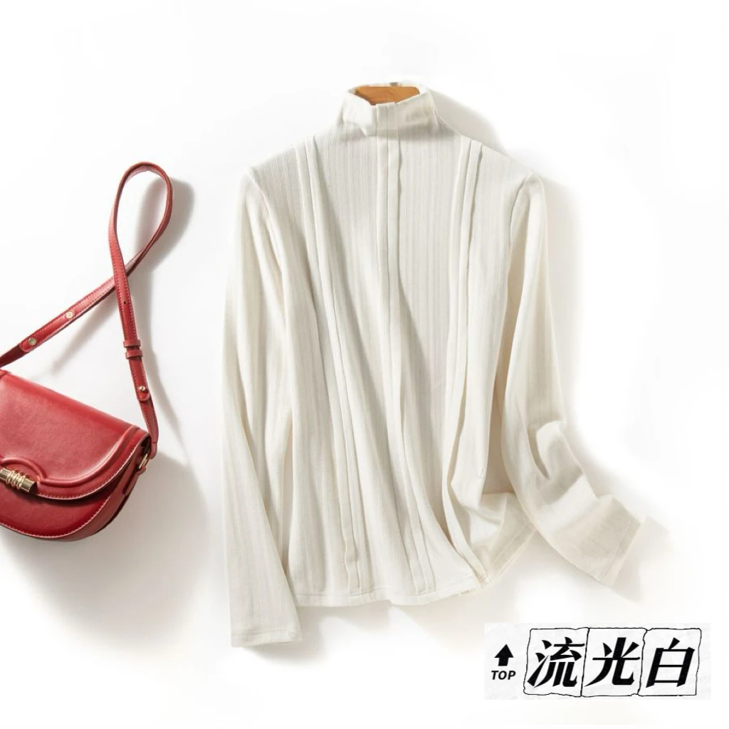 【双12福利】品牌时尚莱赛尔羊毛打底衫高领百搭羊绒秋冬