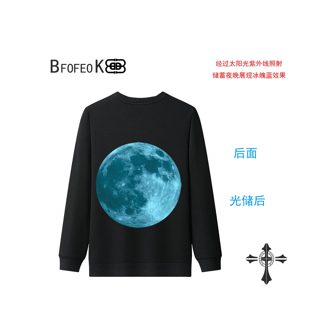 BFOFEOK【海王星】秋季新款卫衣男女同款新品宽松潮流圆领上衣休闲