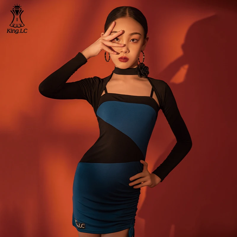 鹏翼之美舞服拉丁舞服秋冬2022练功服女儿童训练服LS60016KW