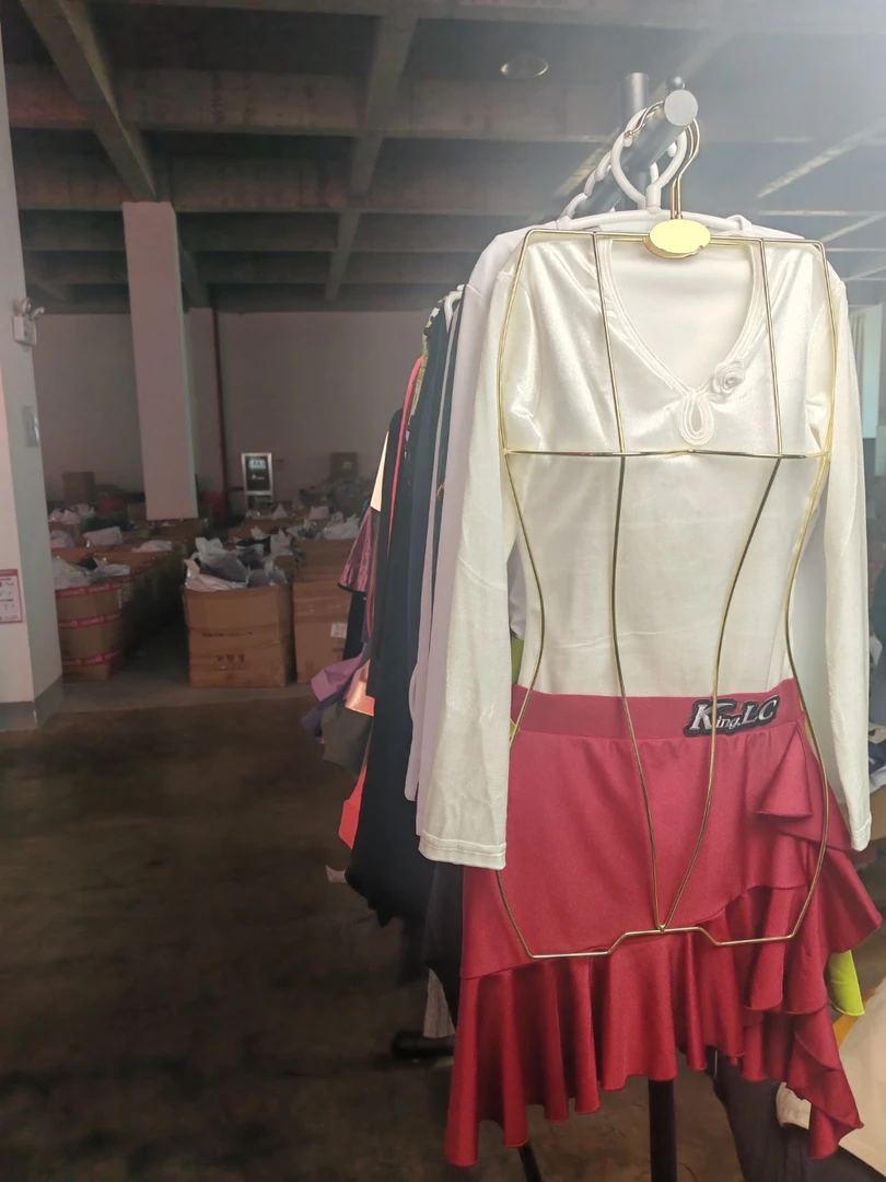 乐雅池少儿拉丁舞服三件套套装（LS6759GW 24340实拍主播实时款）