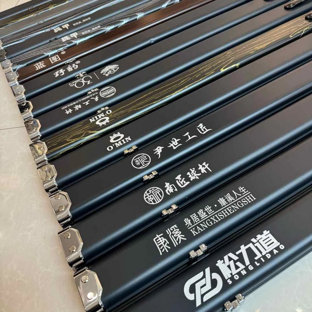 零度彩虹台球杆盒金属EV双槽铝合金杆盒通杆杆盒黑八斯诺克小头杆