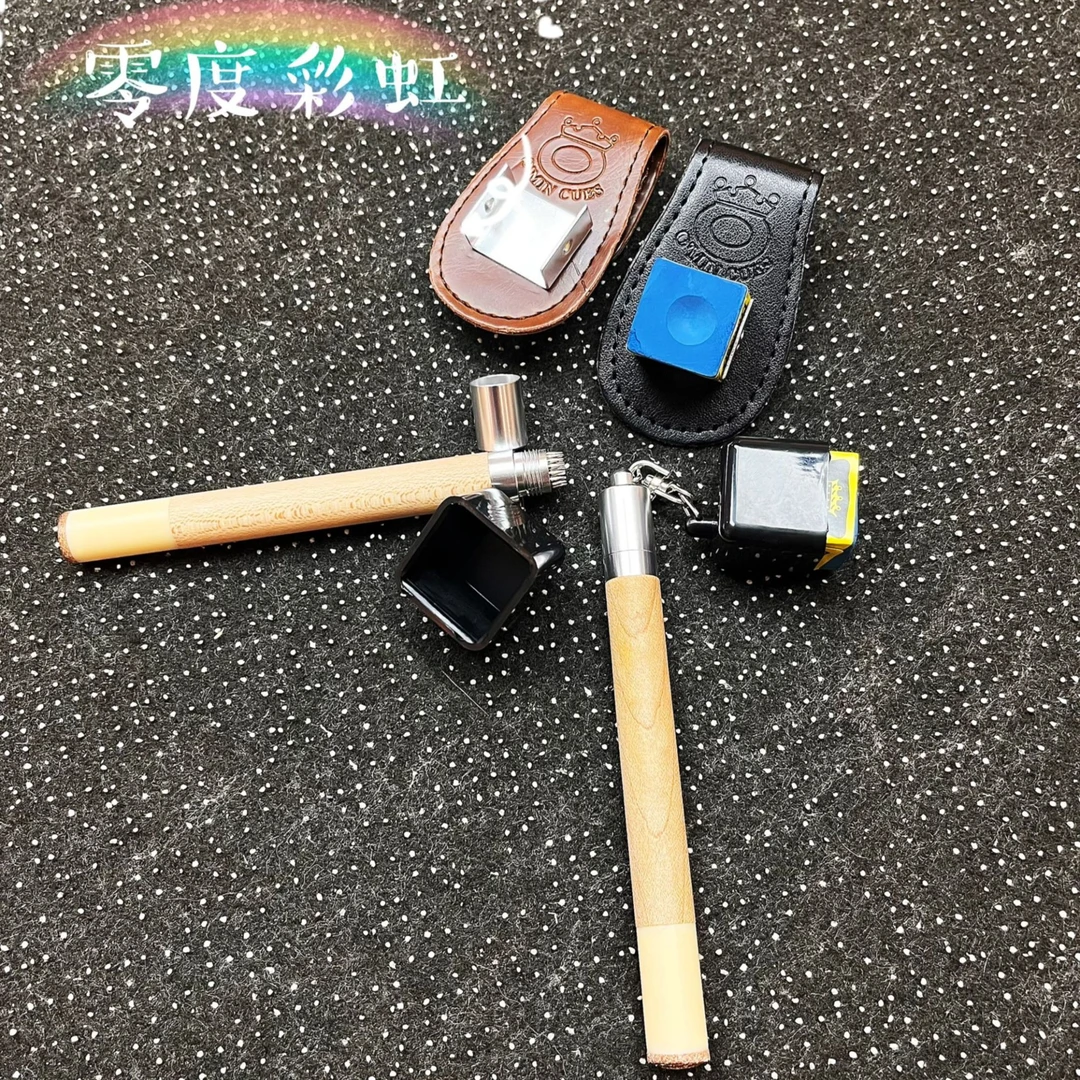 零度彩虹台球 磁吸巧克夹黑八斯诺克九球金属挫针巧克笔 桌球配件