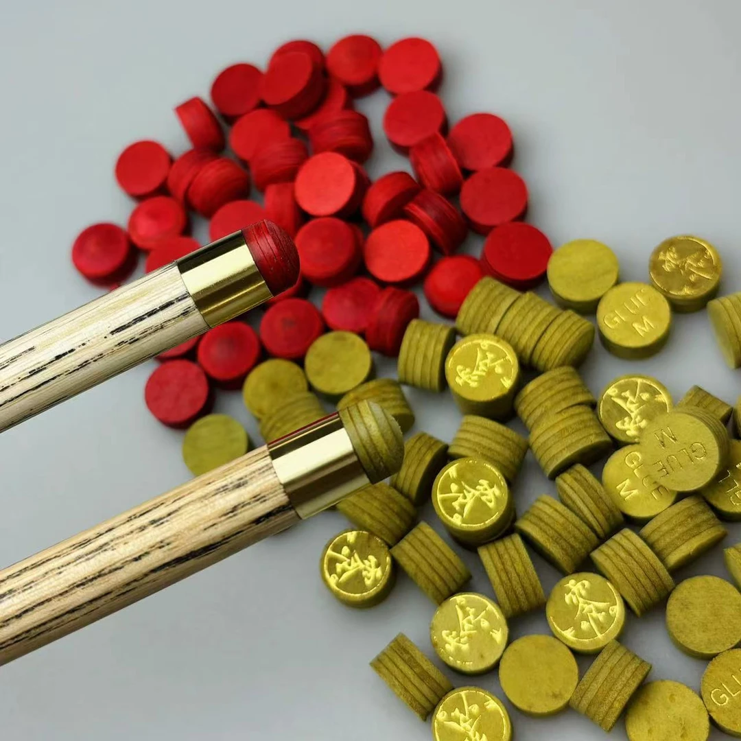 小头杆台球多层皮头 小头斯诺克杆专用11mm 黑八枪头耐用桌球配件