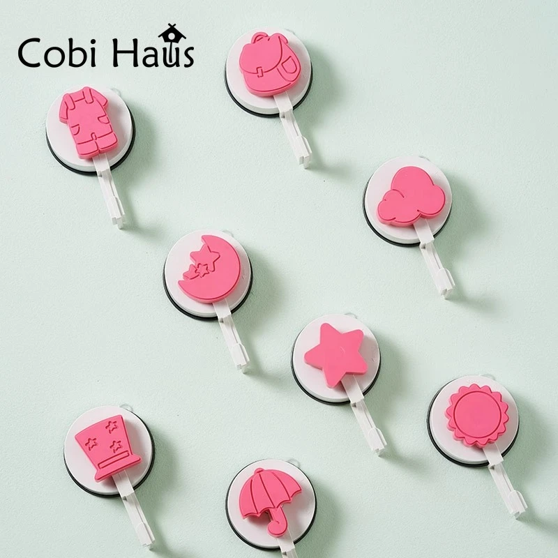 「展会直播价」强力吸盘卡通挂钩免钉创意可爱免打孔粘钩子轻奢挂钩