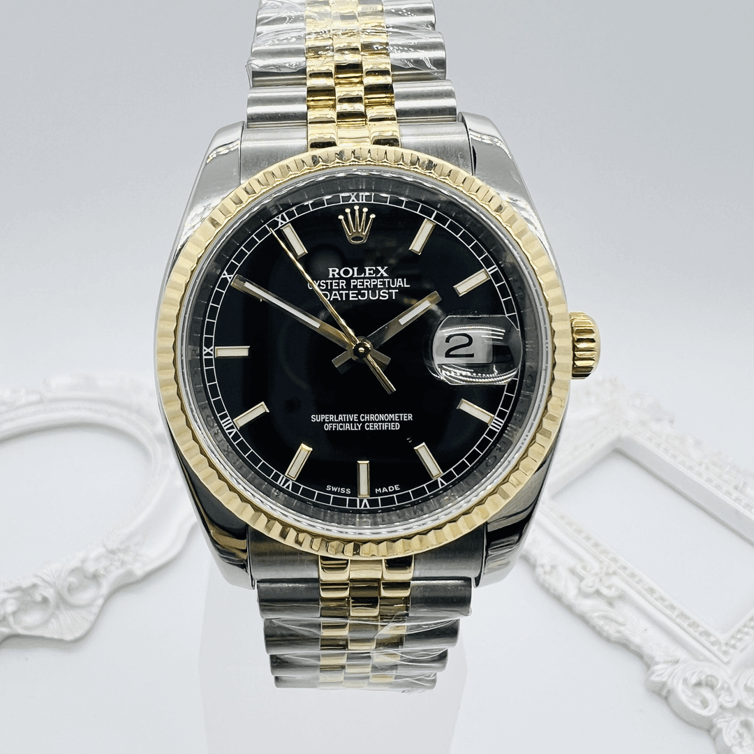 95新 Rolex/劳力士 日志116233/36mm/黑盘/条刻/公价88500