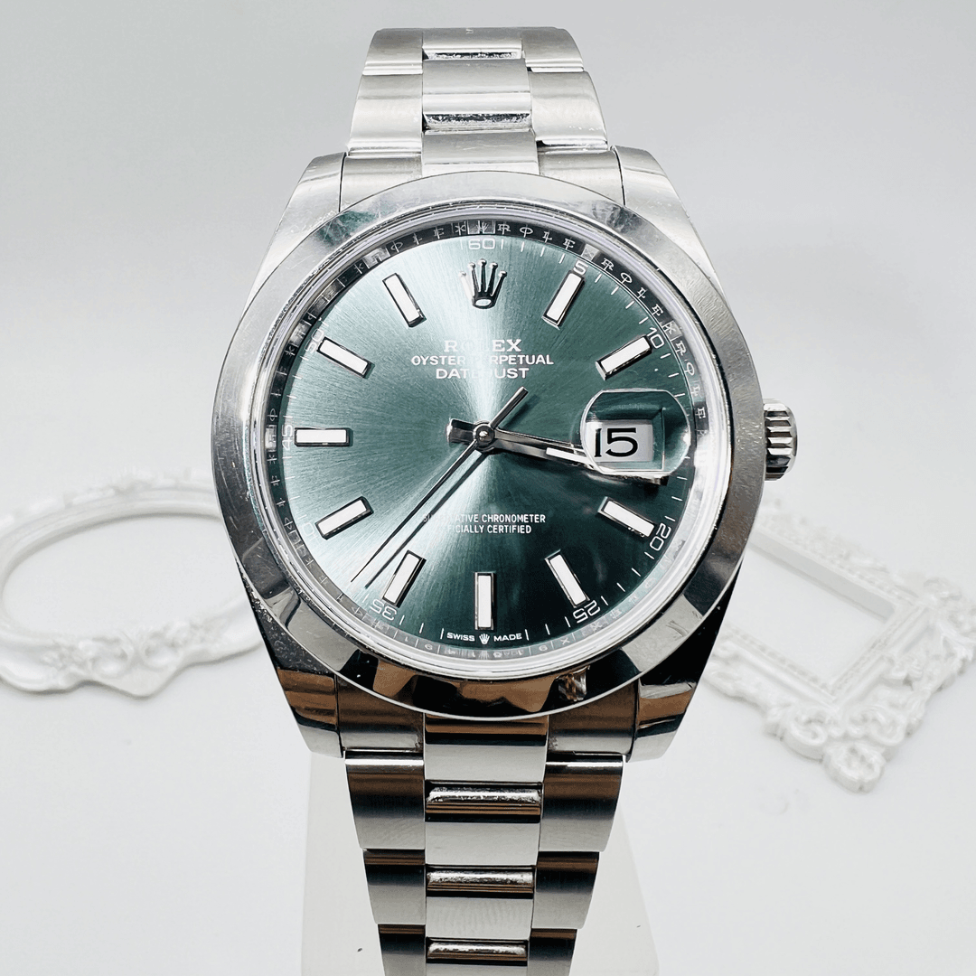 95新 Rolex/劳力士 日志126300/41mm/绿盘/条刻/23年/公价67900