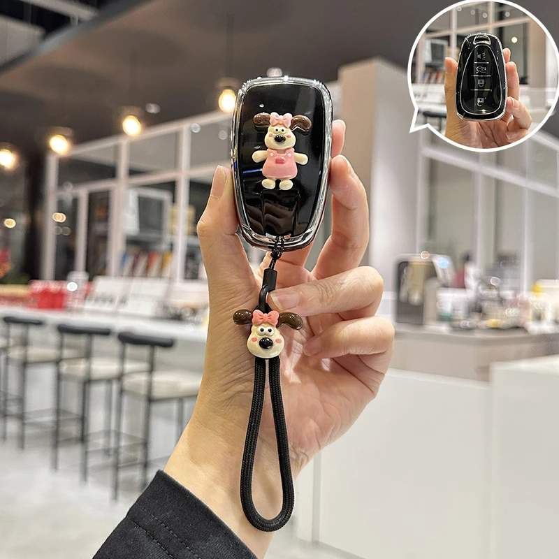 雪佛兰钥匙套科鲁泽科沃兹迈锐宝xl科鲁兹探界者创酷赛欧专用卡通