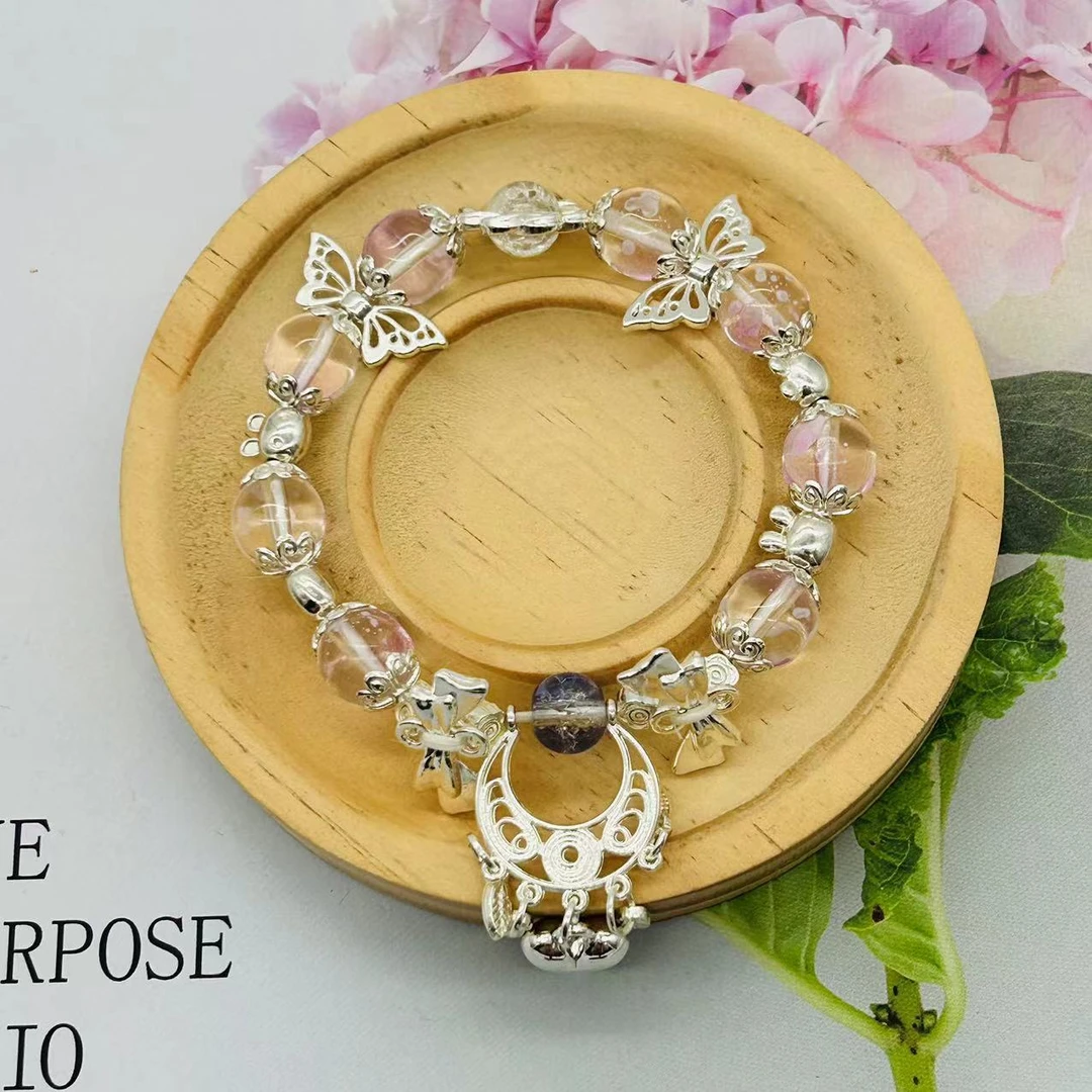 隔珠隔片保色串珠配件DIY手工手串手链毛衣链金色银色古银色蝴蝶