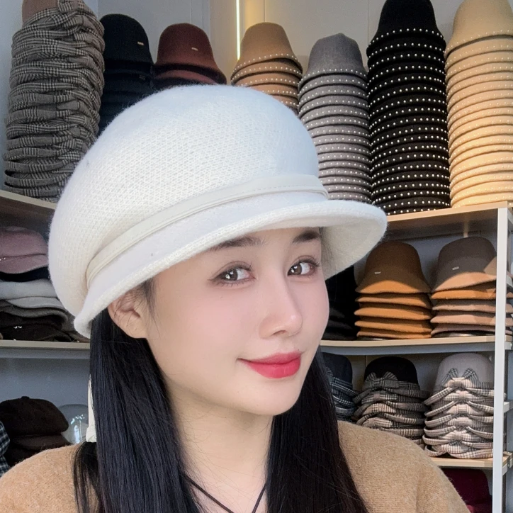 【果果家】毛呢贝雷帽子韩版百搭女款秋冬季休闲气质英伦复古画家帽