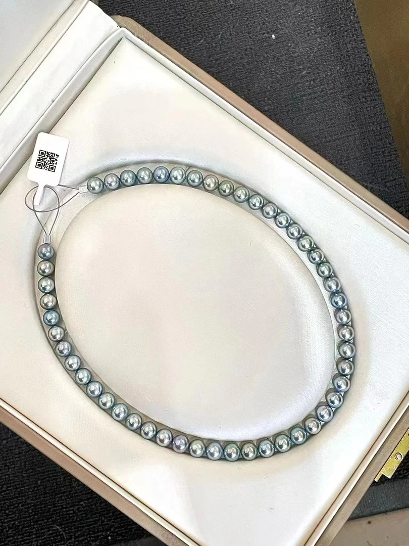 炫彩真多麻AK海水珍珠项链7.5-8mm气质高雅时尚百搭