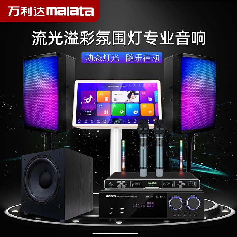 malata/万利达M+D12寸专业舞台灯光演出婚庆音箱KTV音响套装