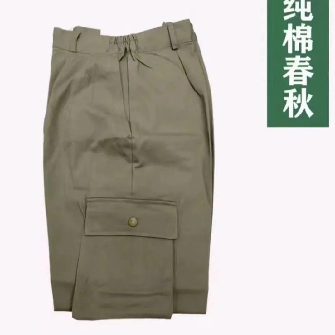 纯棉工作服高腰裤子电焊防烫耐穿春秋夏季多色可选吸汗透气劳保裤
