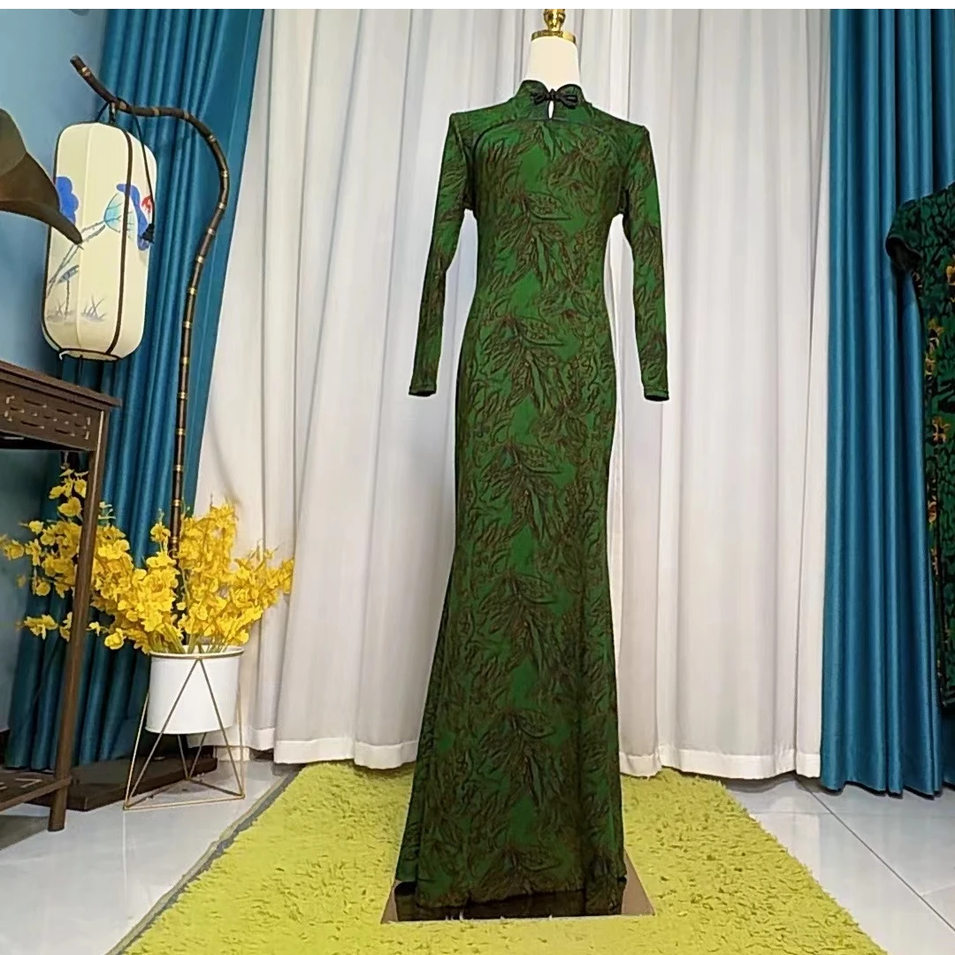 碧朗福旗袍春秋款鱼尾裙编码69