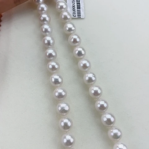 淡水珍珠颈饰银S925镶嵌卡10➕极光炫彩高品